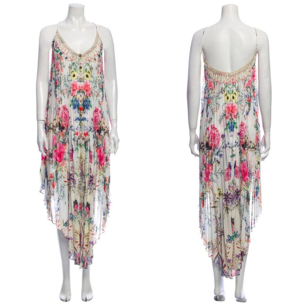 Camilla La Fleur Libertine Floral Pleated Dress In Boheme - Size Small